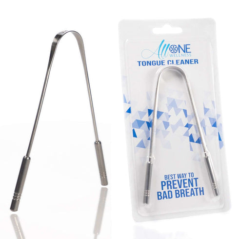 Tongue Cleaner - Tongue Scraper | Copper & Stainless Steel - AllOne Wellness